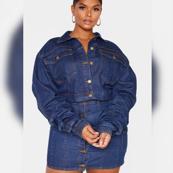 pretty little thing oversized denim jacket